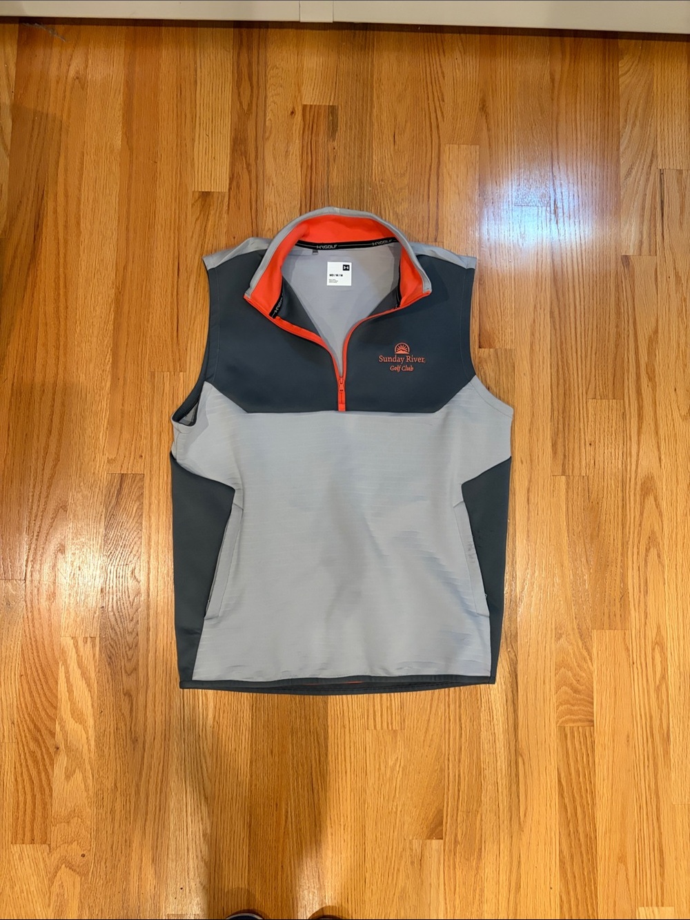 Under Armour Golf Vest Gray and Dark Gray Sleeveless Quarter-Zip